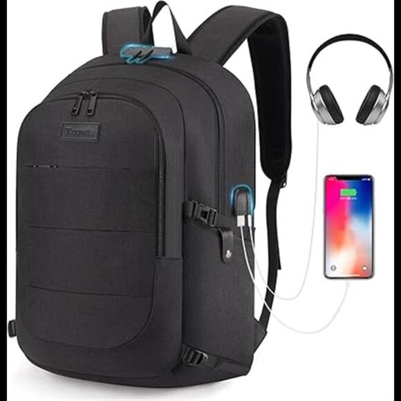 Travel Laptop Backpack Water Resistant Anti-Theft Bag with USB Charging Port - Picture 7 of 7